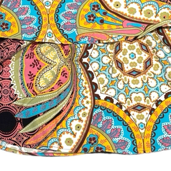 Ces Femme Border Print Tiered Midi Skirt - Picture 9 of 16